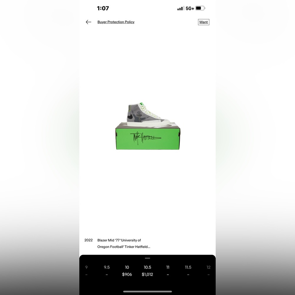 Nike Blazer Mid’77 University of Oregon Football